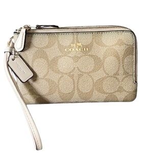 Coach Tan Wristlet Clutch